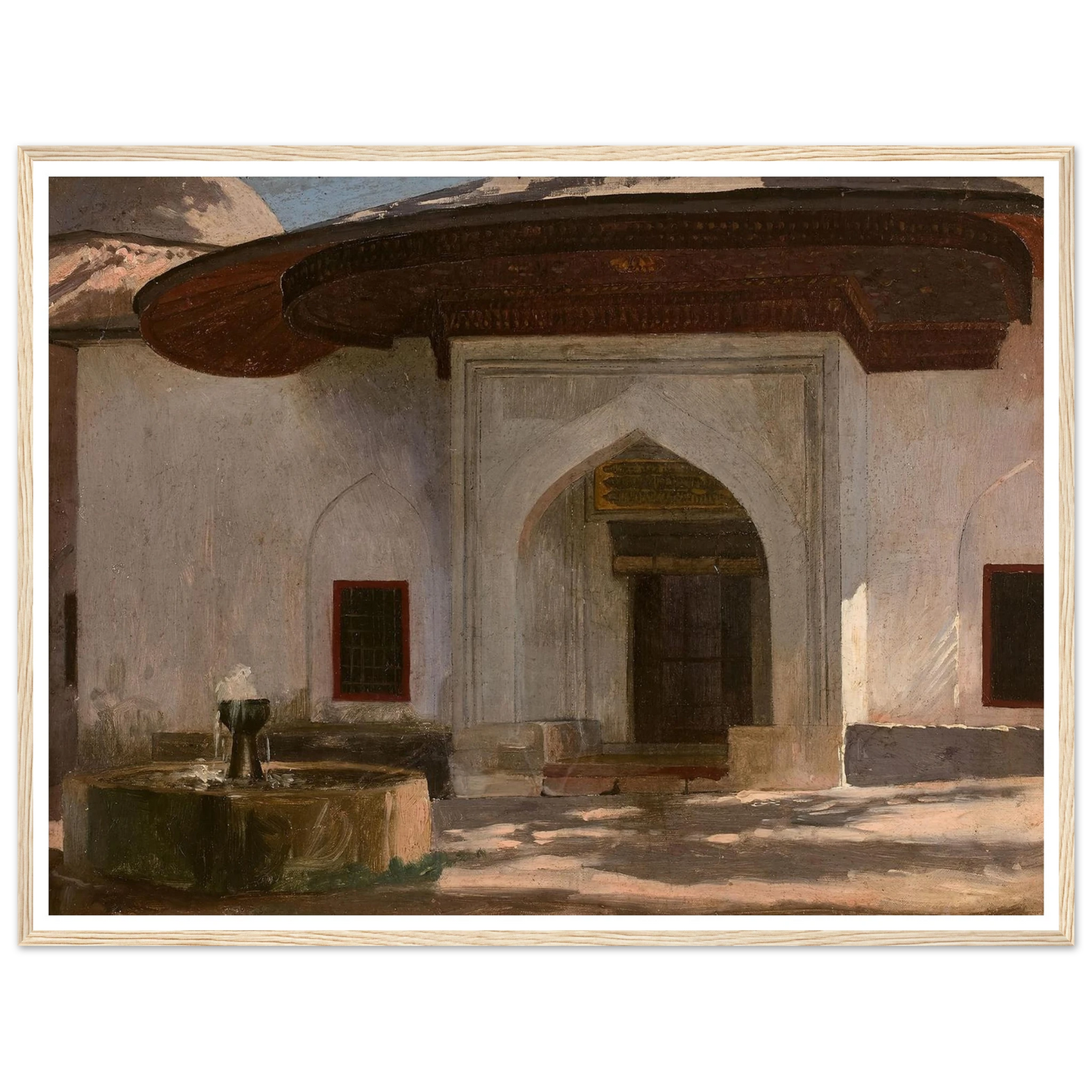 Fontaine à l’entrée d’un monument, probablement en Egypte Art Print | Jean Leon Gerome-Quipham Collections