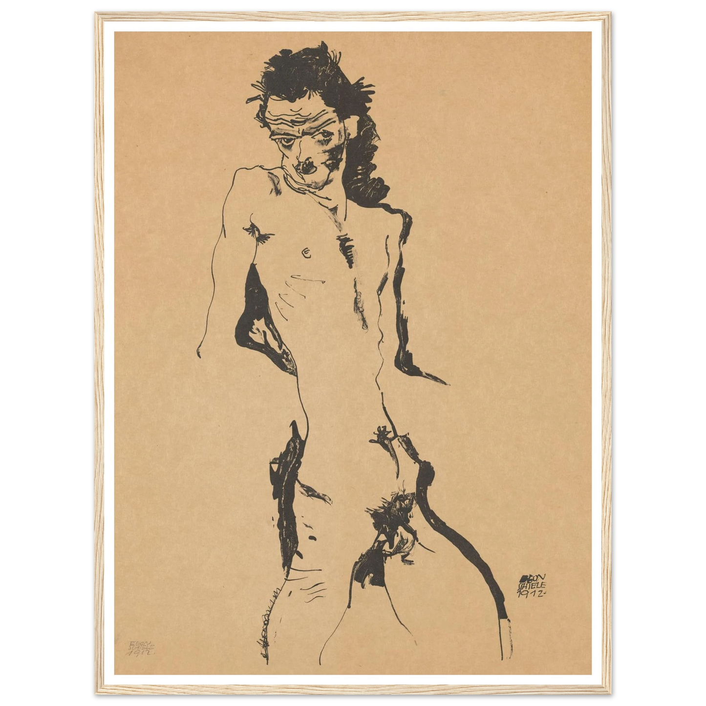 Selbstporträt (1988) Art Print | Egon Schiele-Quipham Collections