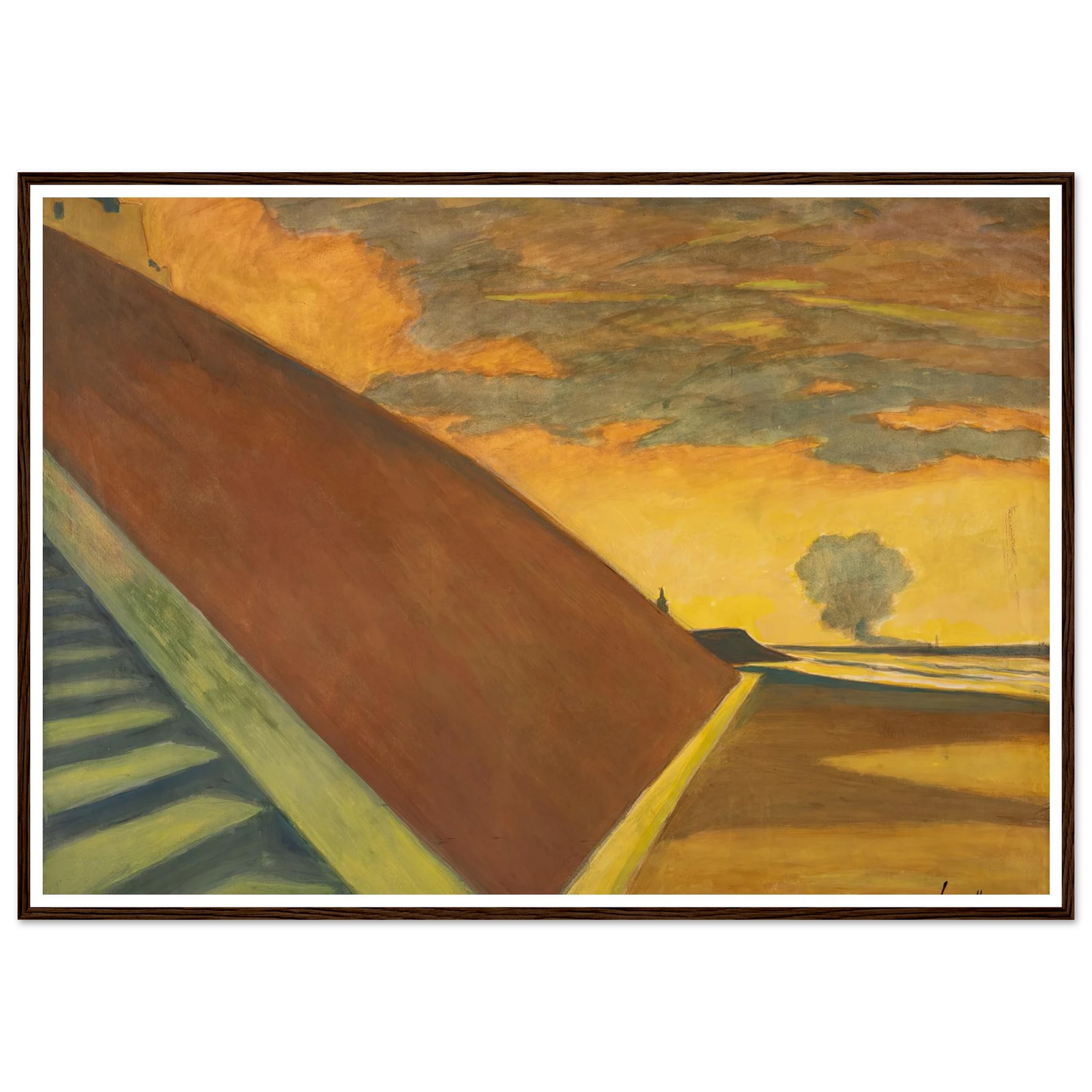 L’escalier, crépuscule jaune (1922) Art Print | Leon Spilliaert-Quipham Collections