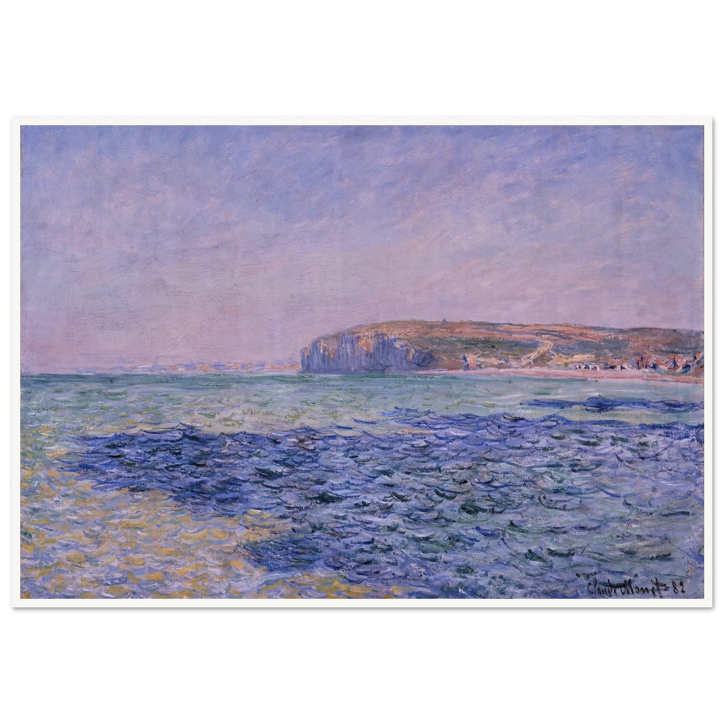 Shadows on the Sea. The Cliffs at Pourville (1882) Art Print | Claude Monet-Quipham Collections