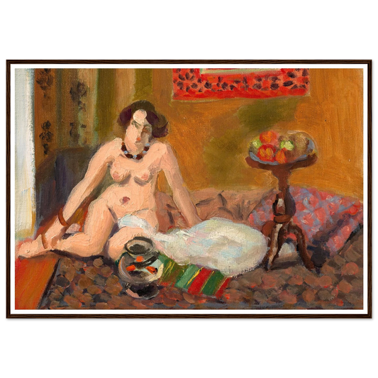 Nu accroupi près d’un aquarium (Nu aux poissons rouges) (1921-1922) Art Print | Henri Matisse-Quipham Collections