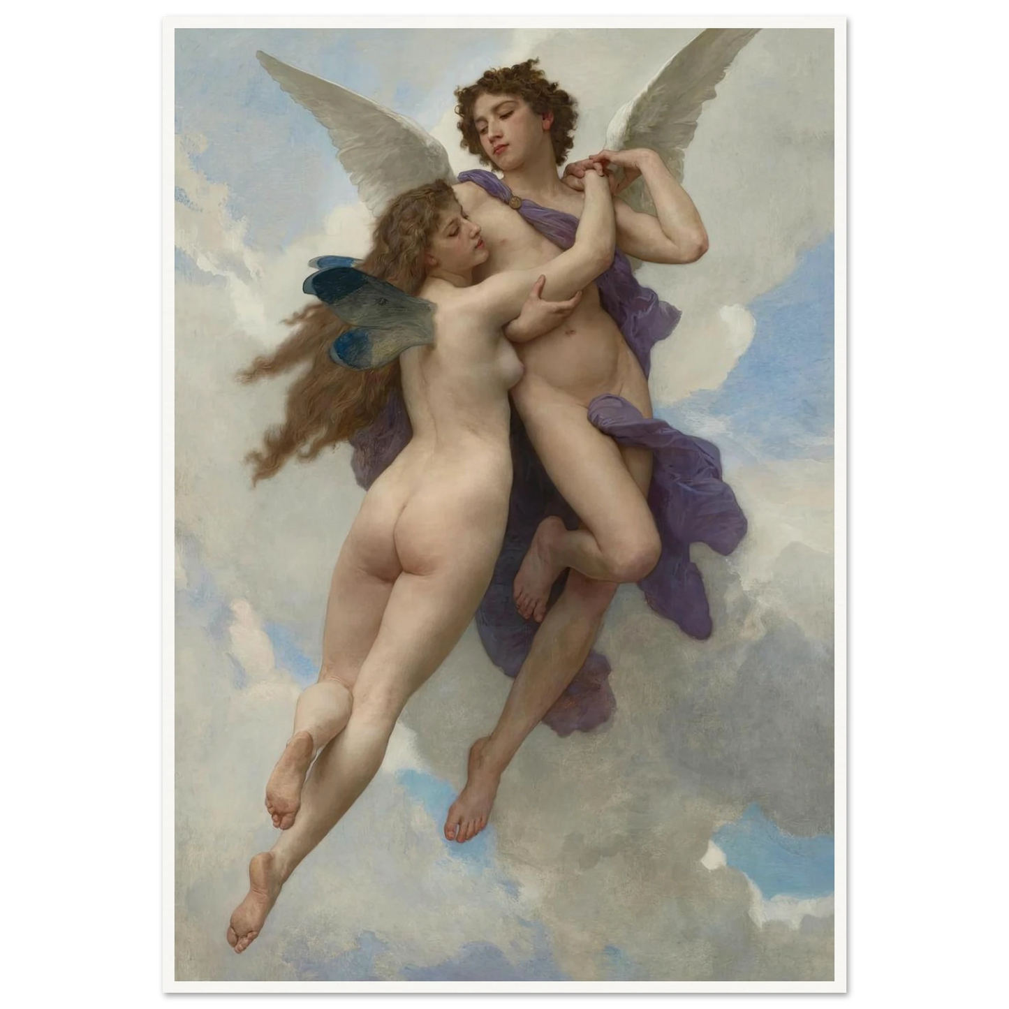 L’amour et psyché (1899) Art Print | William Bouguereau-Quipham Collections