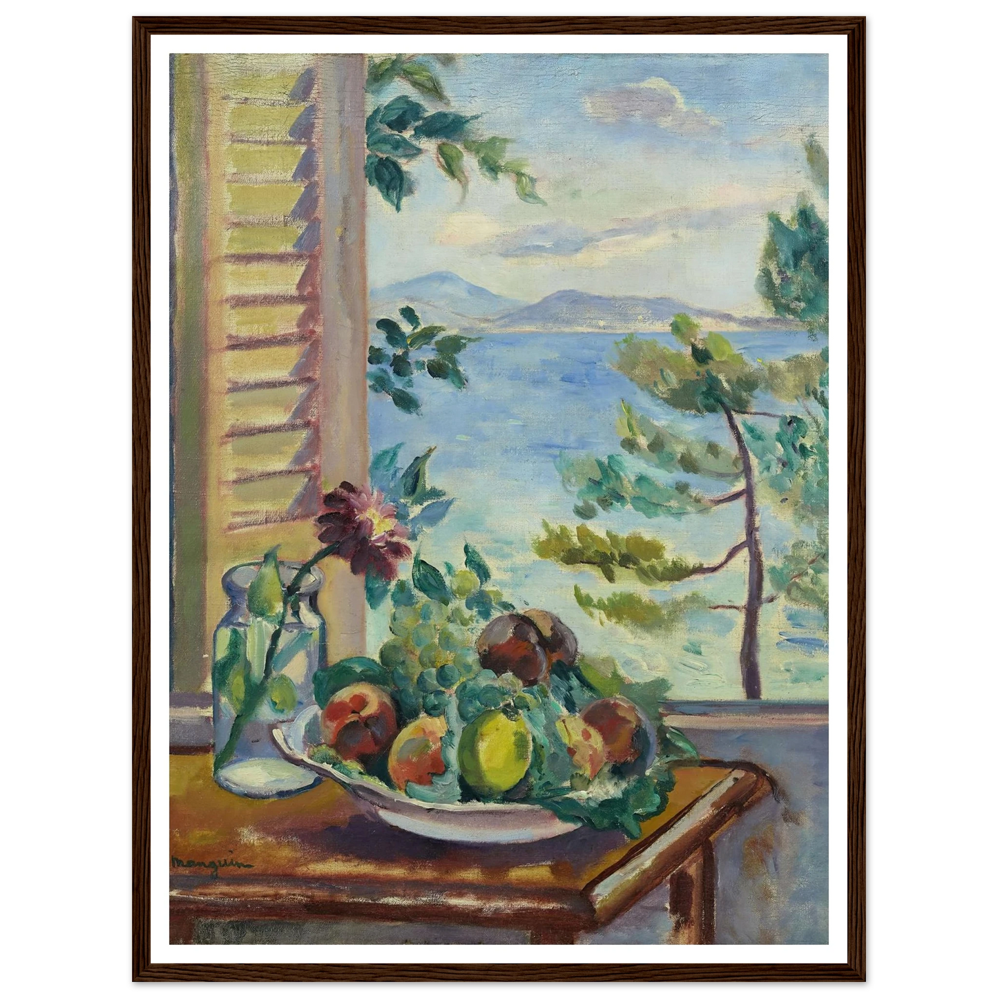 Pêches et raisins à la fenêtre (1920) Art Print | Henri Manguin-Quipham Collections