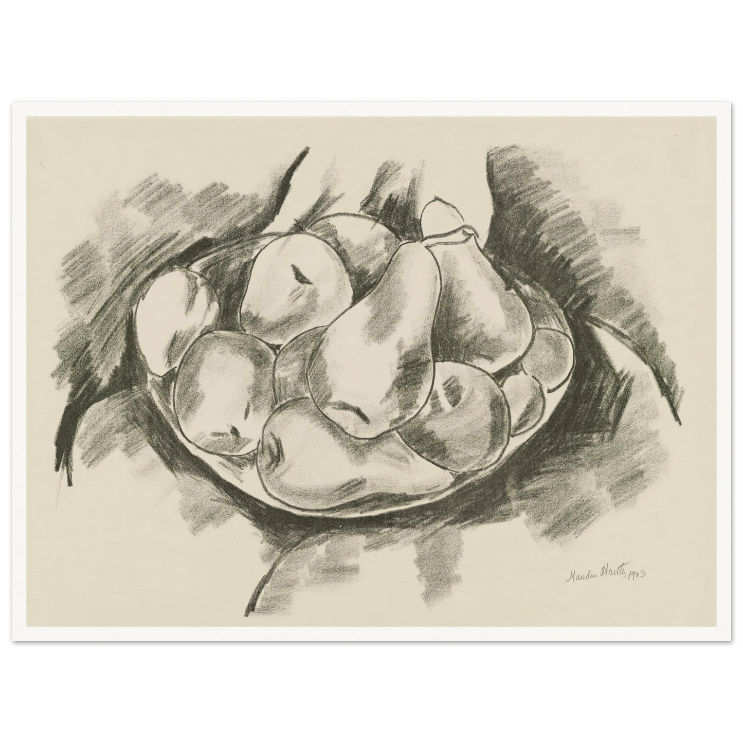 Dish of Apples and Pears (1923) Art Print | Marsden Hartley-Quipham Collections