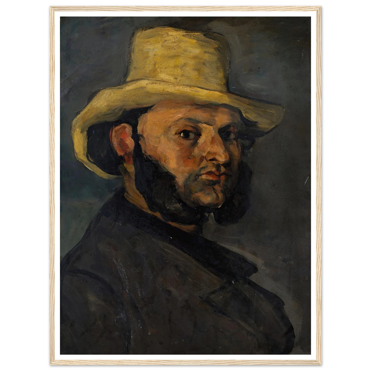 Gustave Boyer (b. 1840) in a Straw Hat (1870–71) Art Print | Paul Cezanne-Quipham Collections
