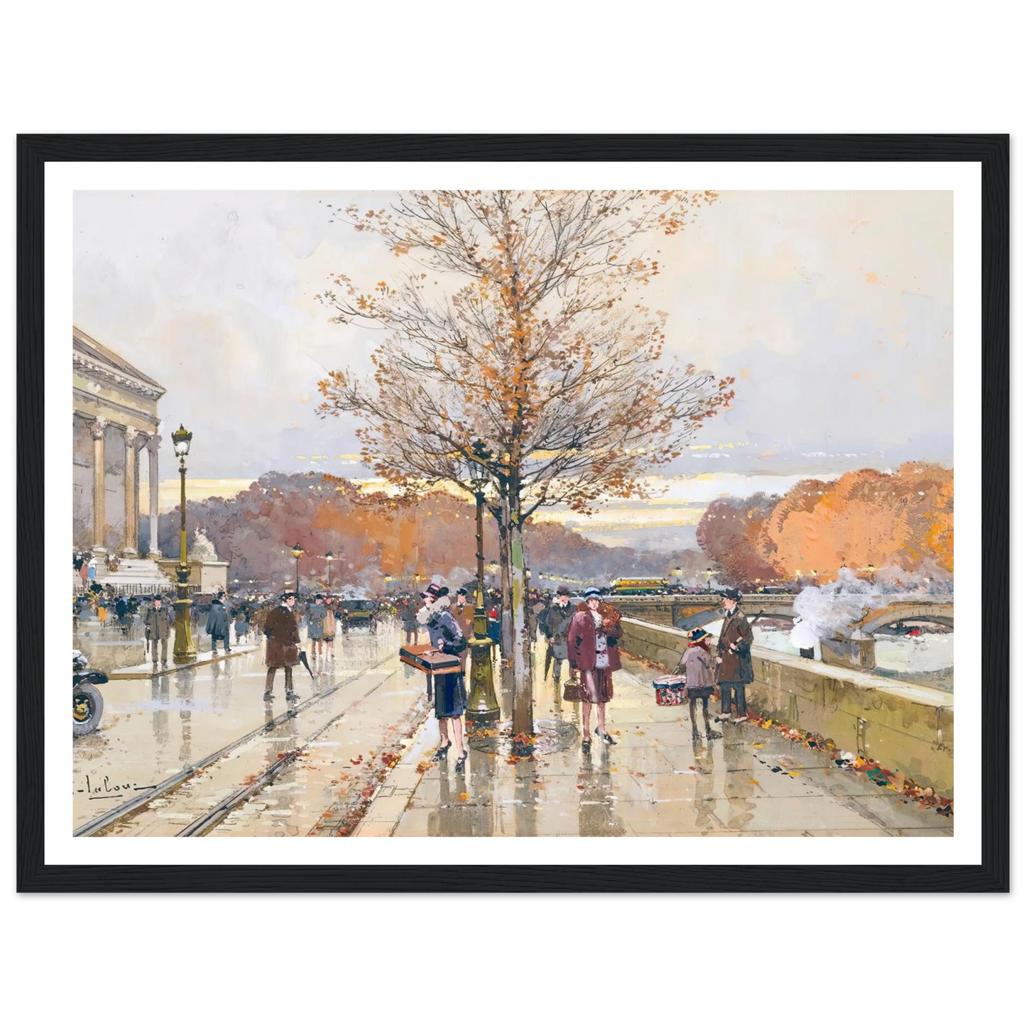 L’assemblée Nationale Et Le Pont De La Concorde Art Print | Eugene Galien Laloue-Quipham Collections