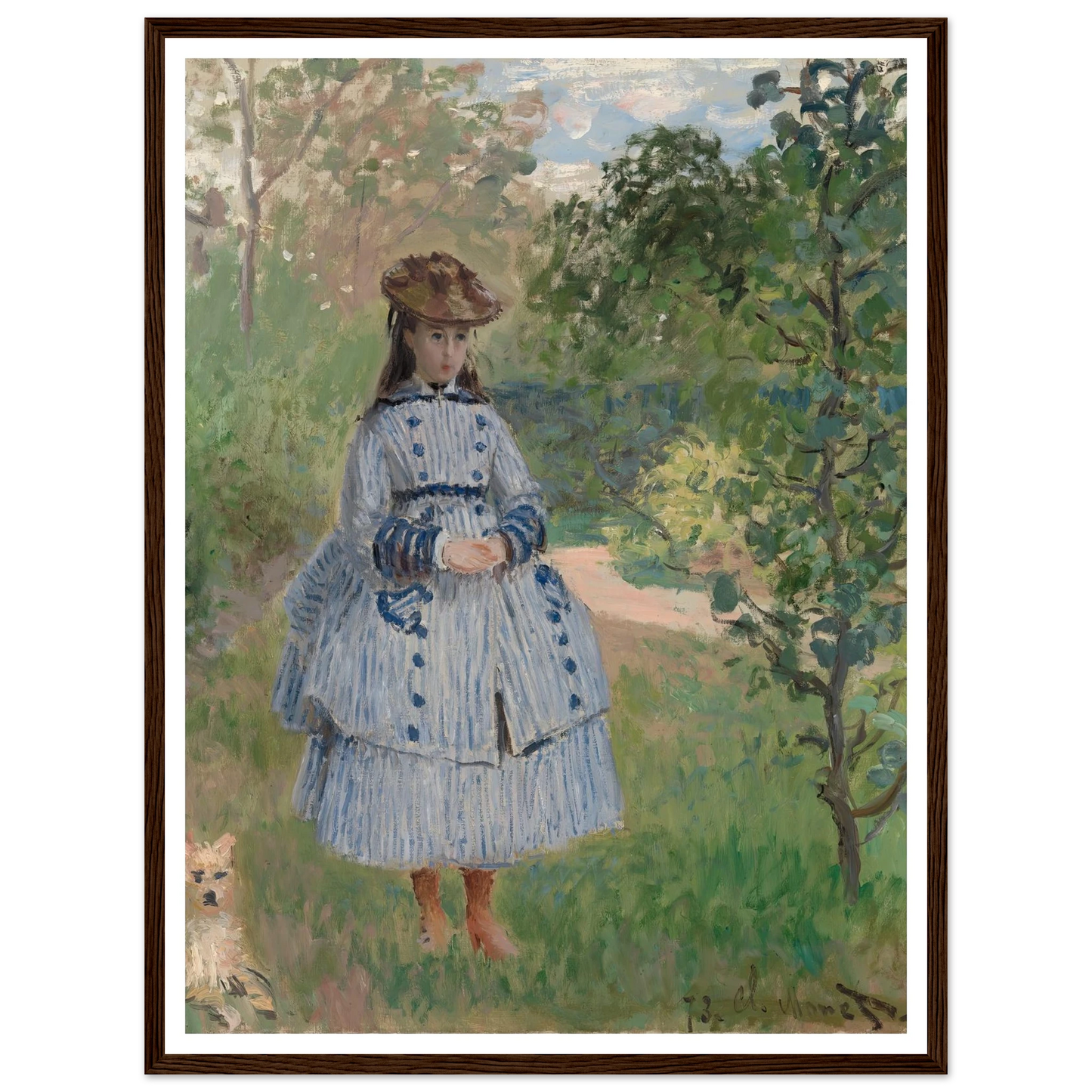 Girl with Dog (1873) Art Print | Claude Monet-Quipham Collections