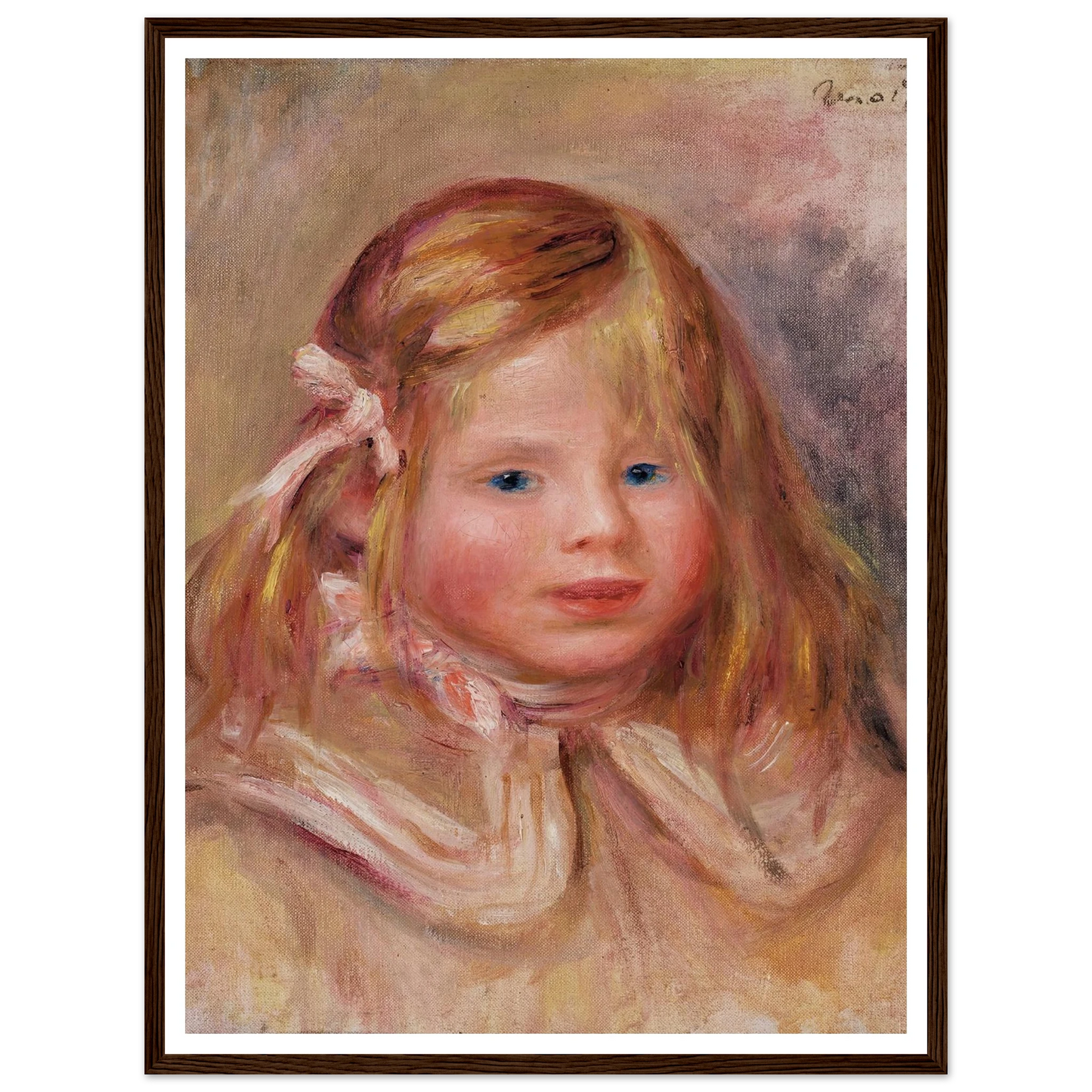 Coco au ruban rose (circa 1905) Art Print | Pierre Auguste Renoir-Quipham Collections