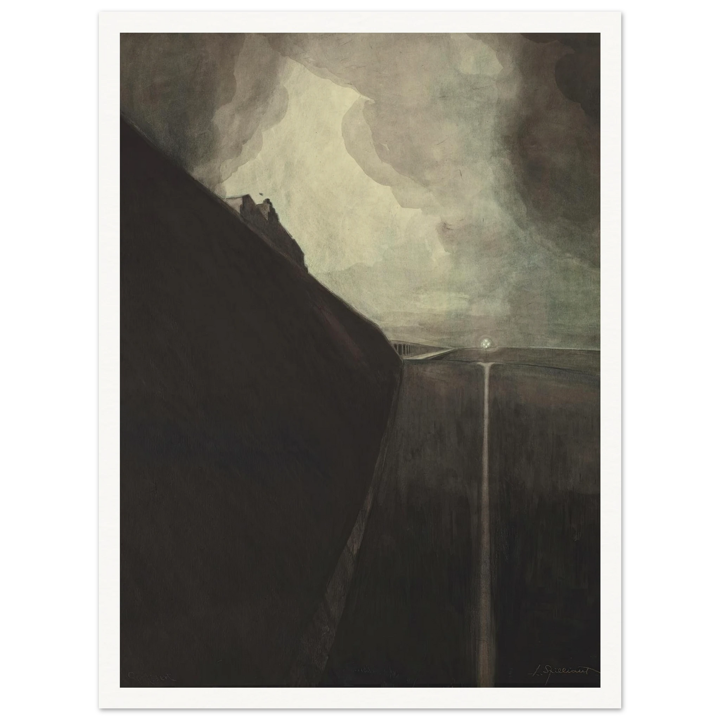 Digue et plage, Chalet Royal et galeries d’Ostende (1908) Art Print | Leon Spilliaert-Quipham Collections