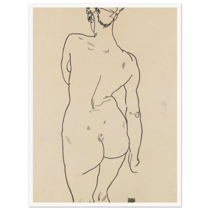 Weiblicher Rückenakt (1998) Art Print | Egon Schiele-Quipham Collections