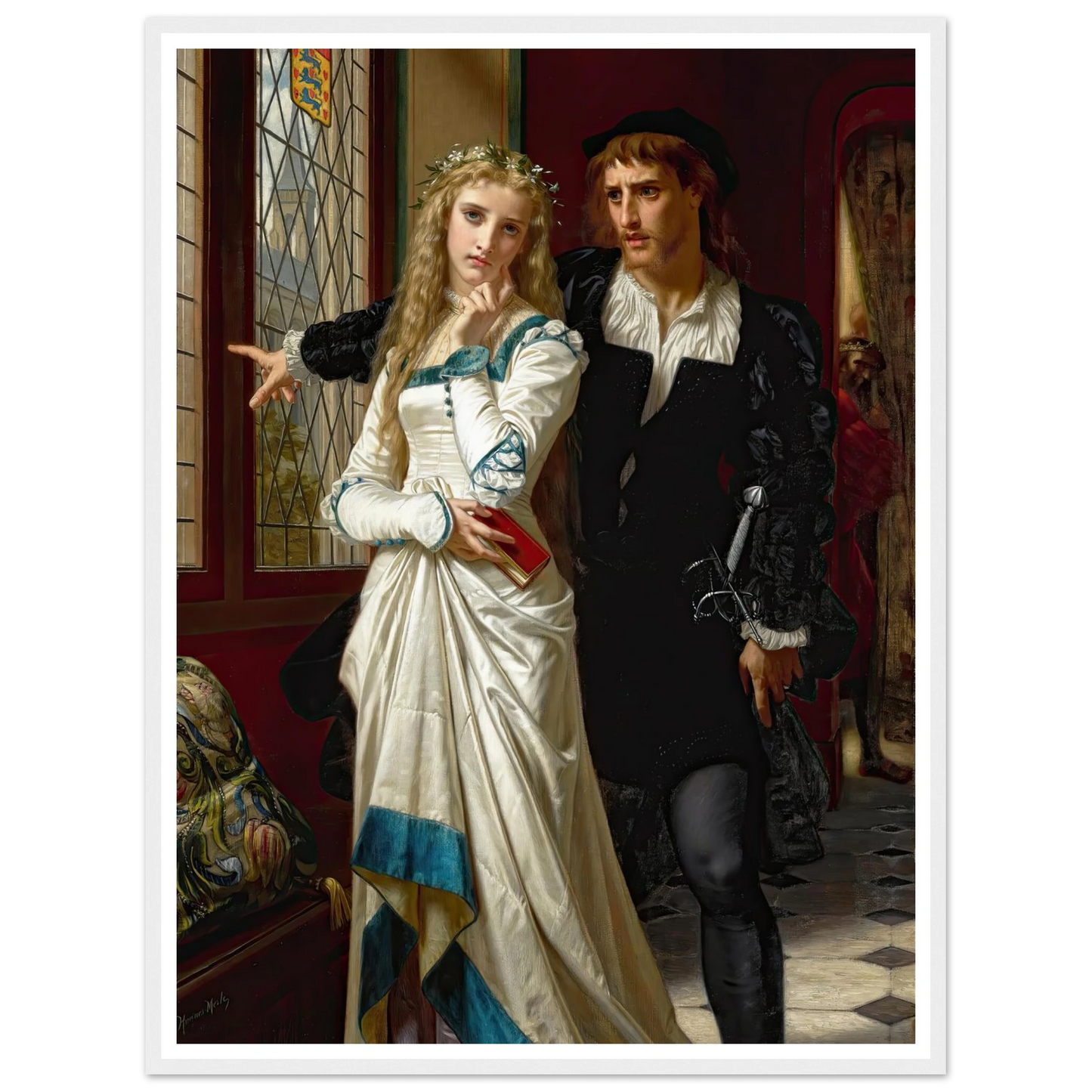 Hamlet And Ophelia (1873) Art Print | Hugues Merle-Quipham Collections