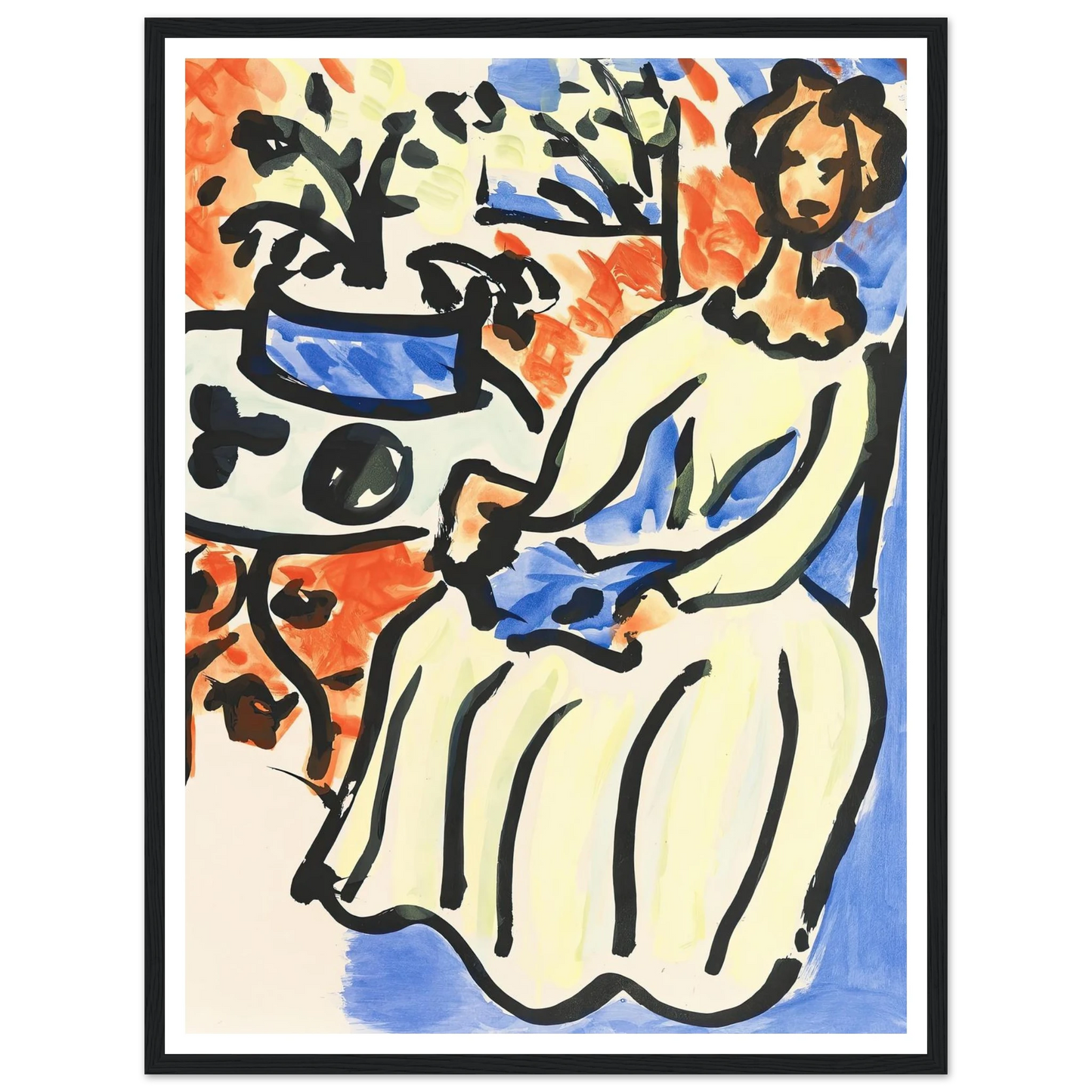Marie-José en robe jaune (1950) Art Print | Henri Matisse-Quipham Collections