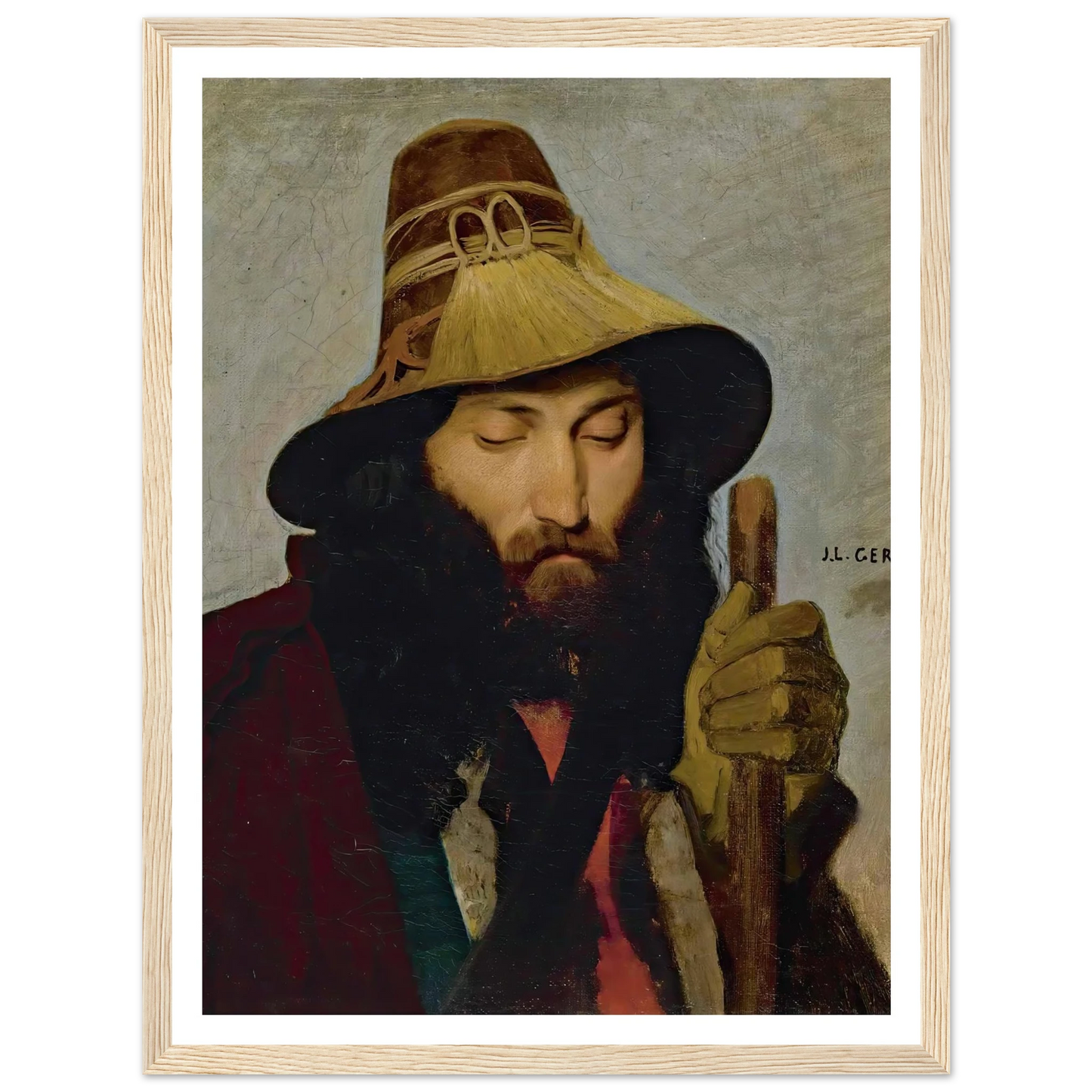 Portrait Of An Italian Man Art Print | Jean Leon Gerome-Quipham Collections