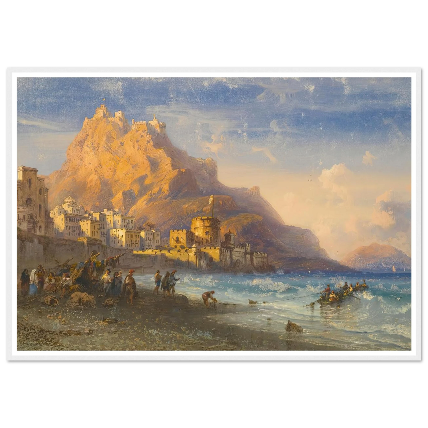 Coastal Landscape, Southern Italy Art Print | Carlo Bossoli-Quipham Collections
