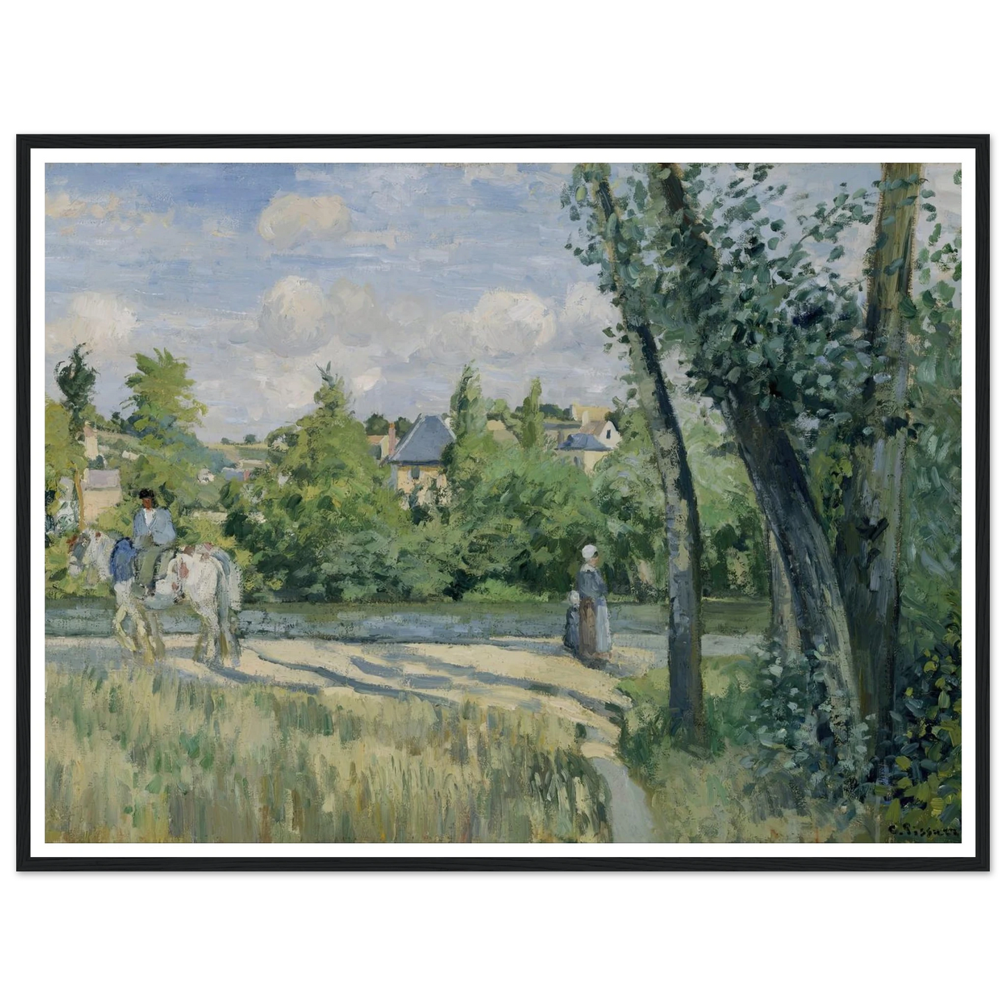 Sunlight on the Road, Pontoise (1874) Art Print | Camille Pissarro-Quipham Collections