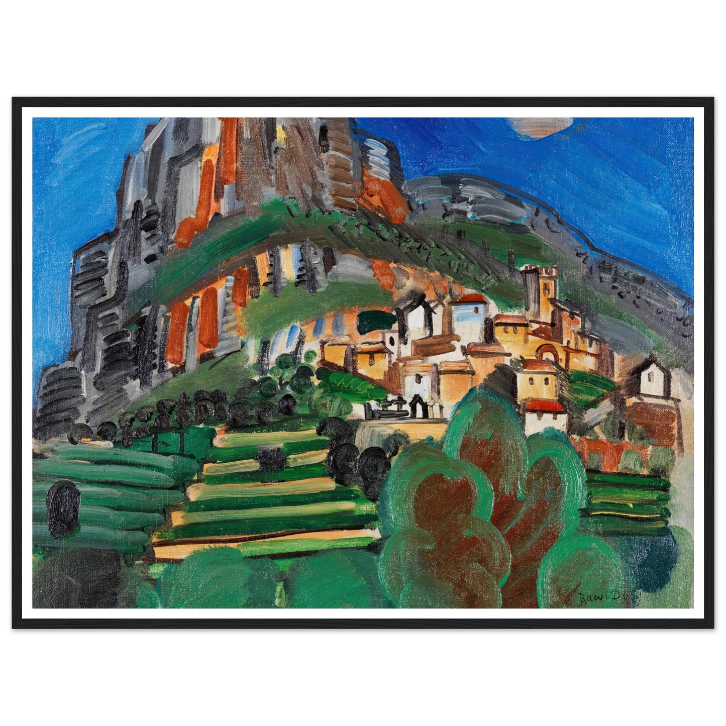 Paysage de Saint-Jeannet (1920) Art Print | Raoul Dufy-Quipham Collections