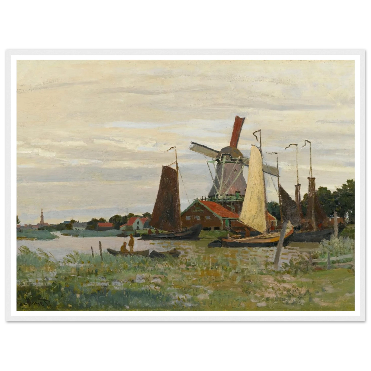 Un Moulin À Zaandam (1871) Art Print | Claude Monet-Quipham Collections
