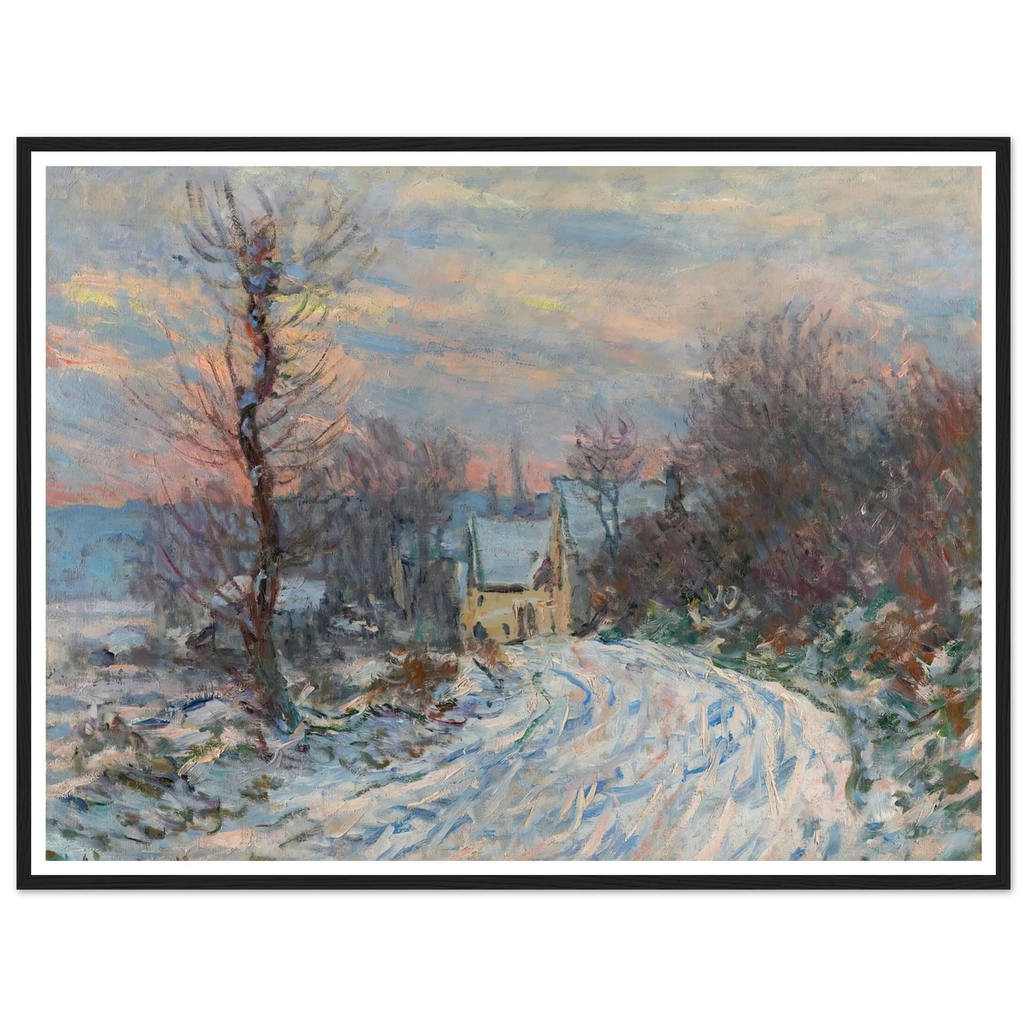 L’entrée De Giverny En Hiver (1885) Art Print | Claude Monet-Quipham Collections