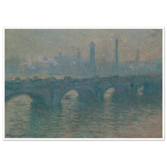 Waterloo Bridge, Gray Weather (1900) Art Print | Claude Monet-Quipham Collections