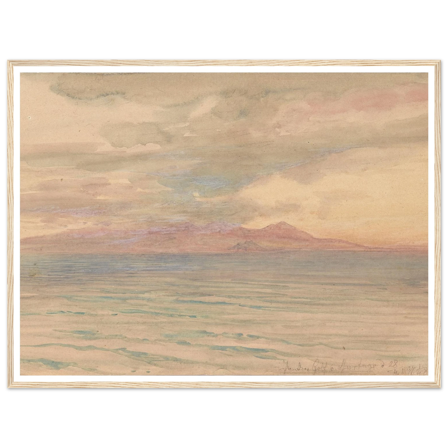 Sonnenuntergang im Golf von Karthago (1897) Art Print | Josef Hoffmann-Quipham Collections