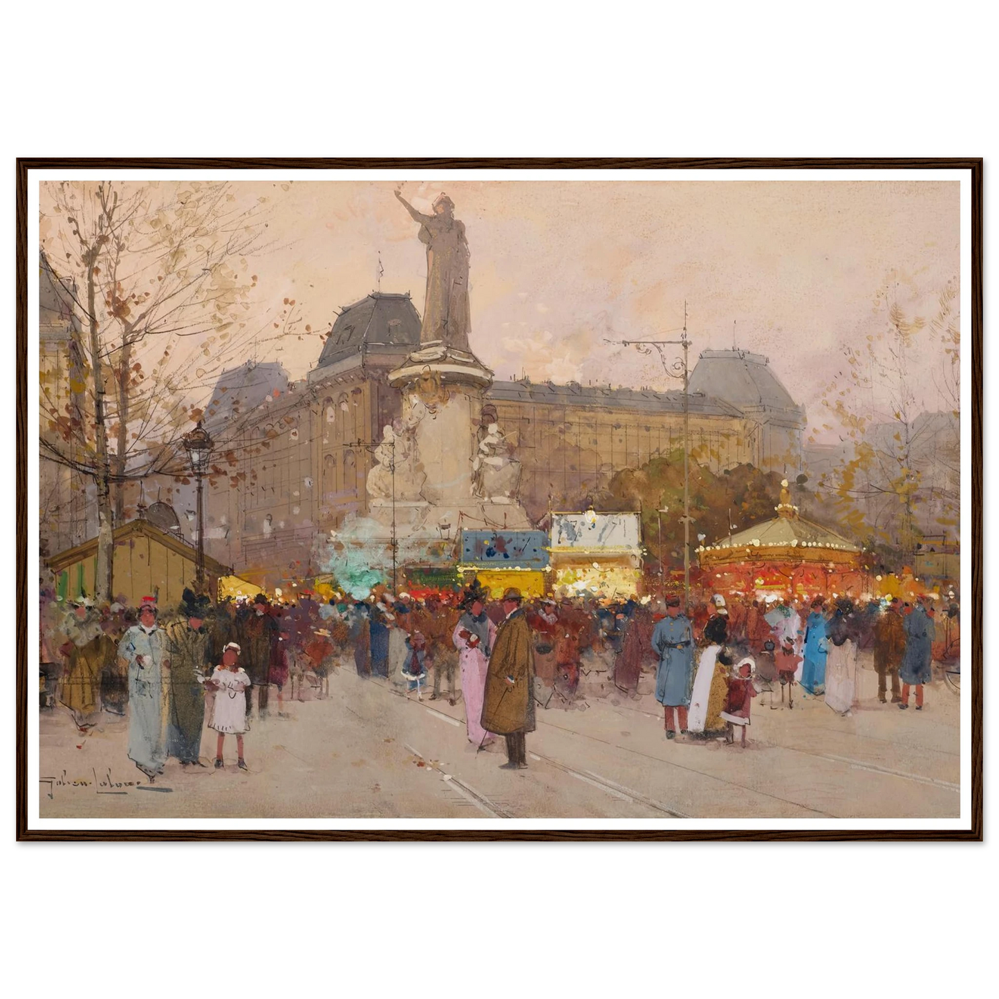La Place du Republic, Paris Art Print | Eugene Galien Laloue-Quipham Collections