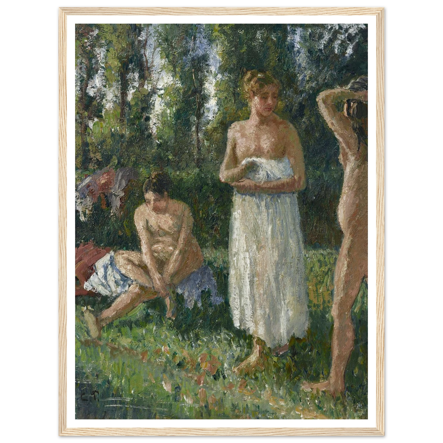 Baigneuses (circa 1895) Art Print | Camille Pissarro-Quipham Collections