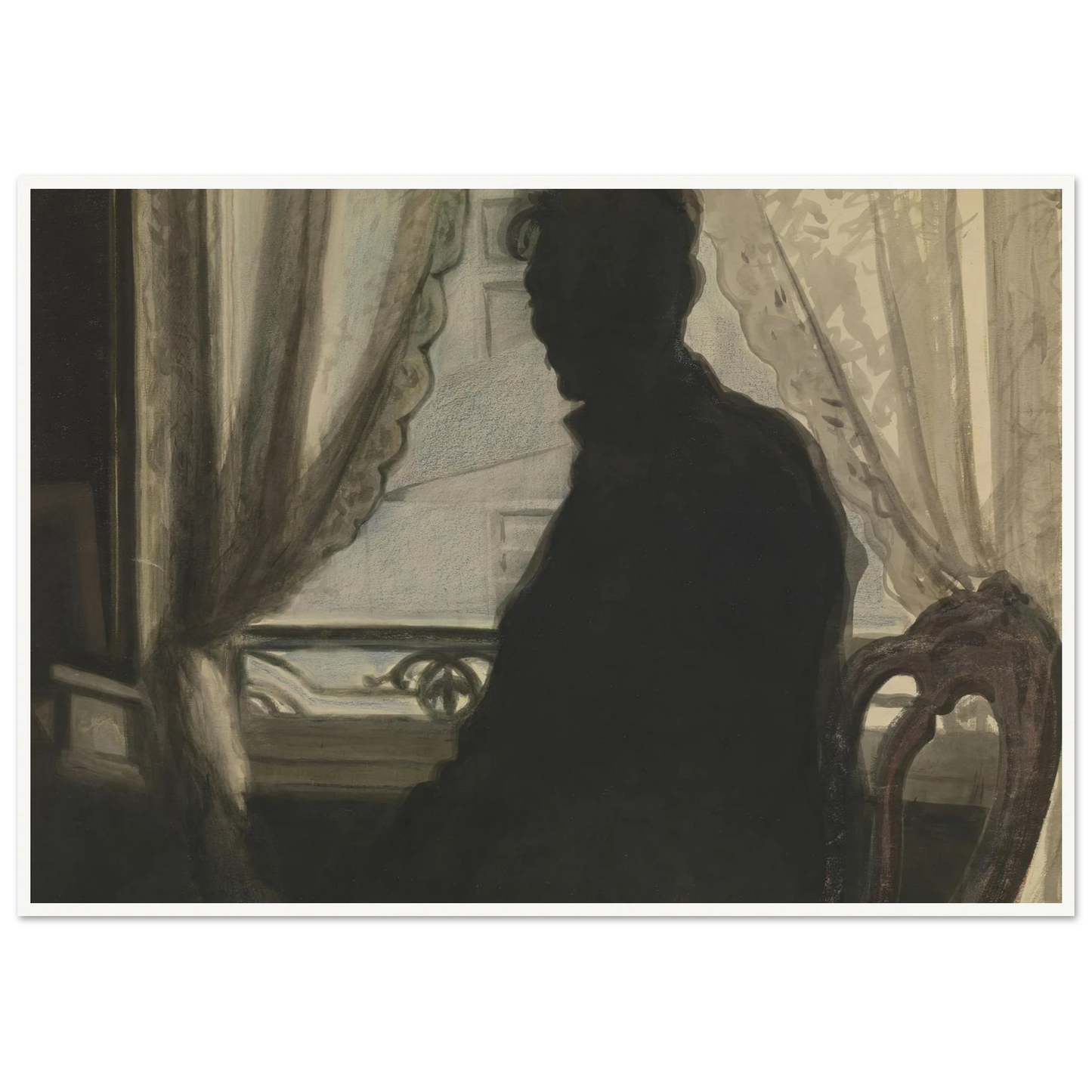 Silhouet van de schilder (1907) Art Print | Leon Spilliaert-Quipham Collections