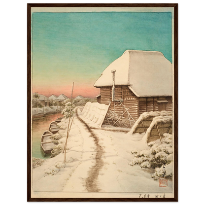 Morigasaki setsugo no yu (Evening after snow at Morigasaki) Art Print | Kawase Hasui-Quipham Collections