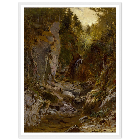 The Flume, Opalescent River, Adirondacks (ca. 1875) Art Print | Alexander Helwig Wyant-Quipham Collections