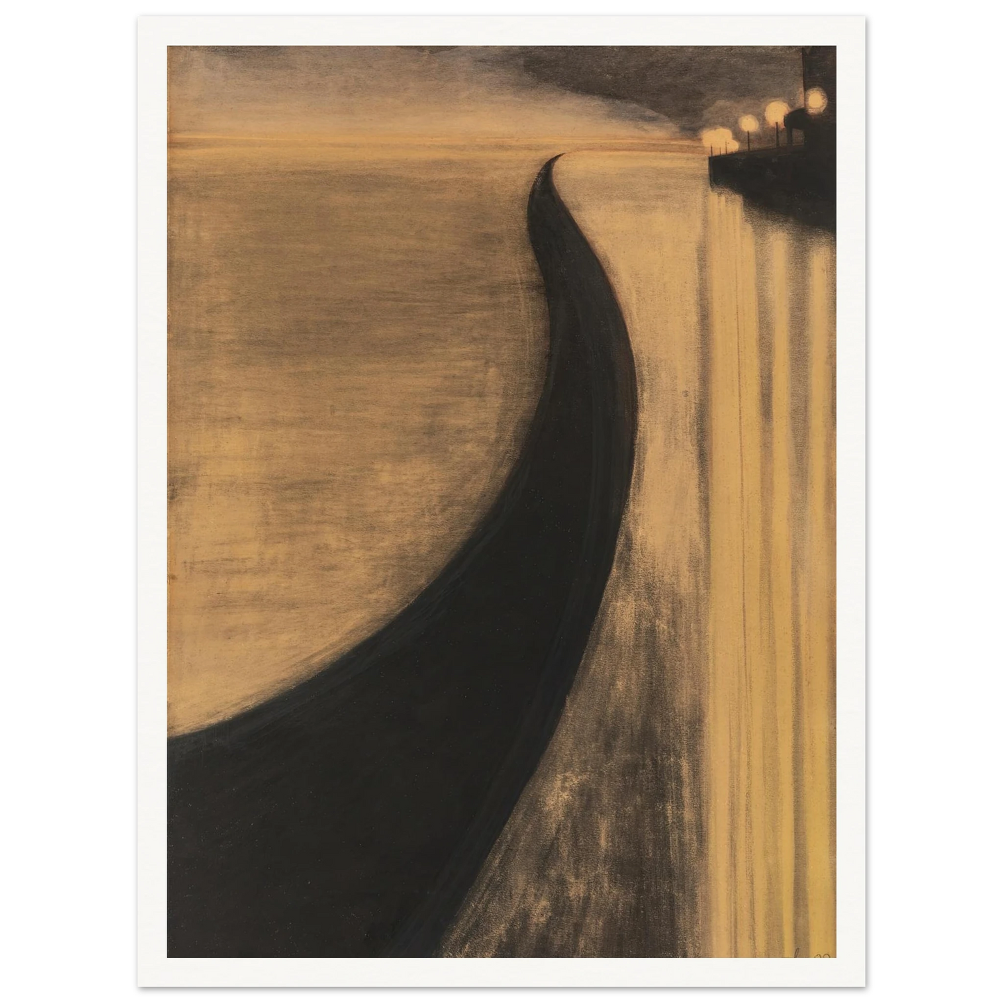 Digue et lumières d’Ostende (1909) Art Print | Leon Spilliaert-Quipham Collections