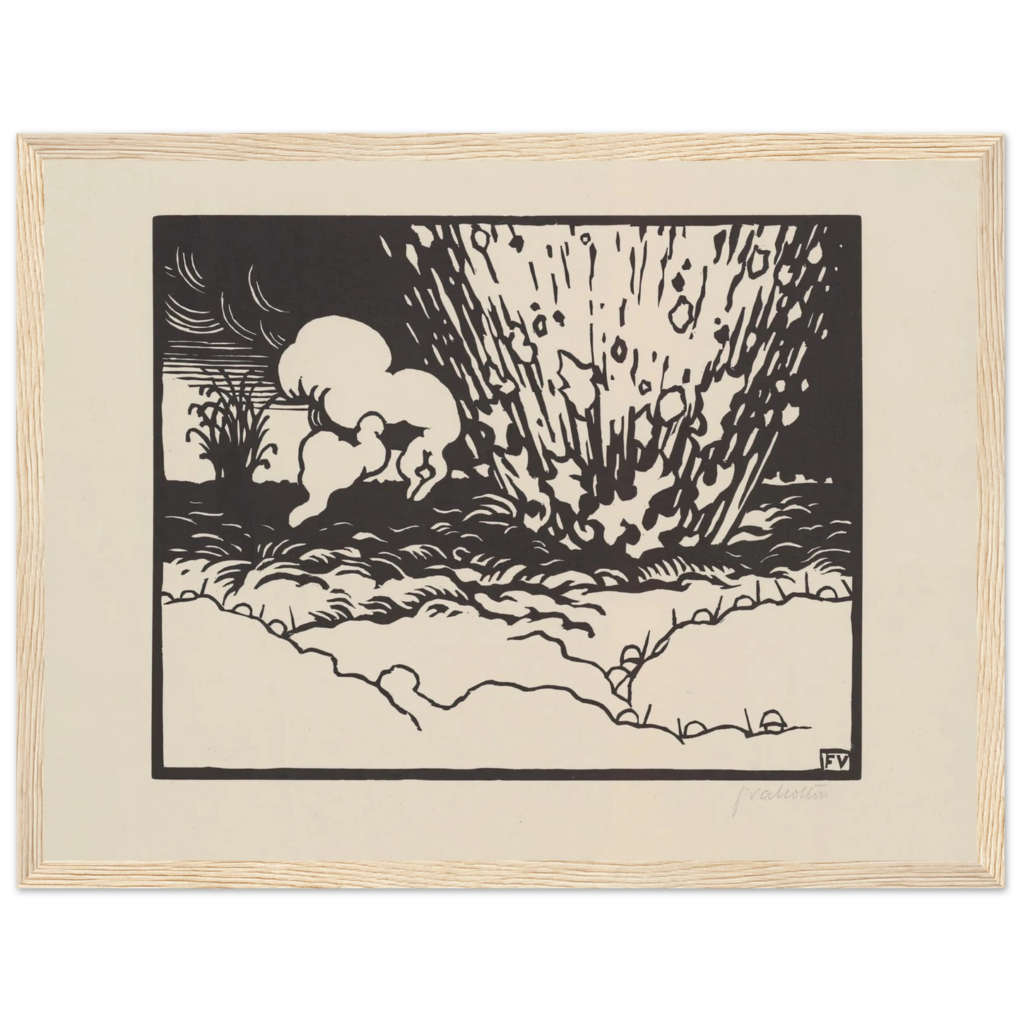 The Trench (La Tranchée) (1916) Art Print | Felix Vallotton-Quipham Collections