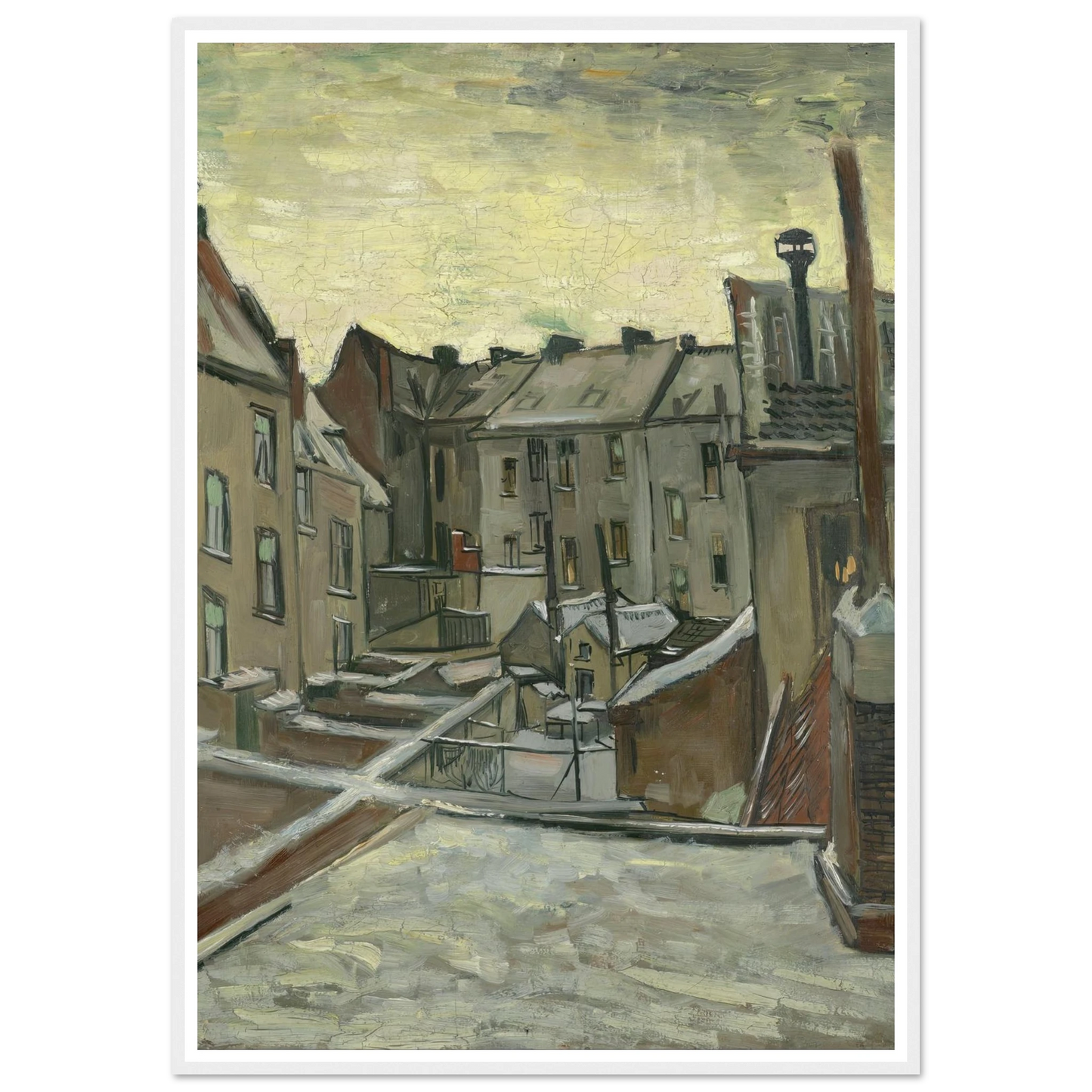 Houses seen from the back (1885 - 1886) Art Print | Vincent van Gogh-Quipham Collections