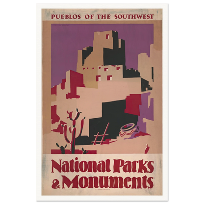 National parks and monuments Pueblos of the southwest (1930) Art Print | Dorothy Waugh-Quipham Collections