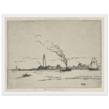 Boston Light (circa 1911) Art Print | Ernest Haskell-Quipham Collections