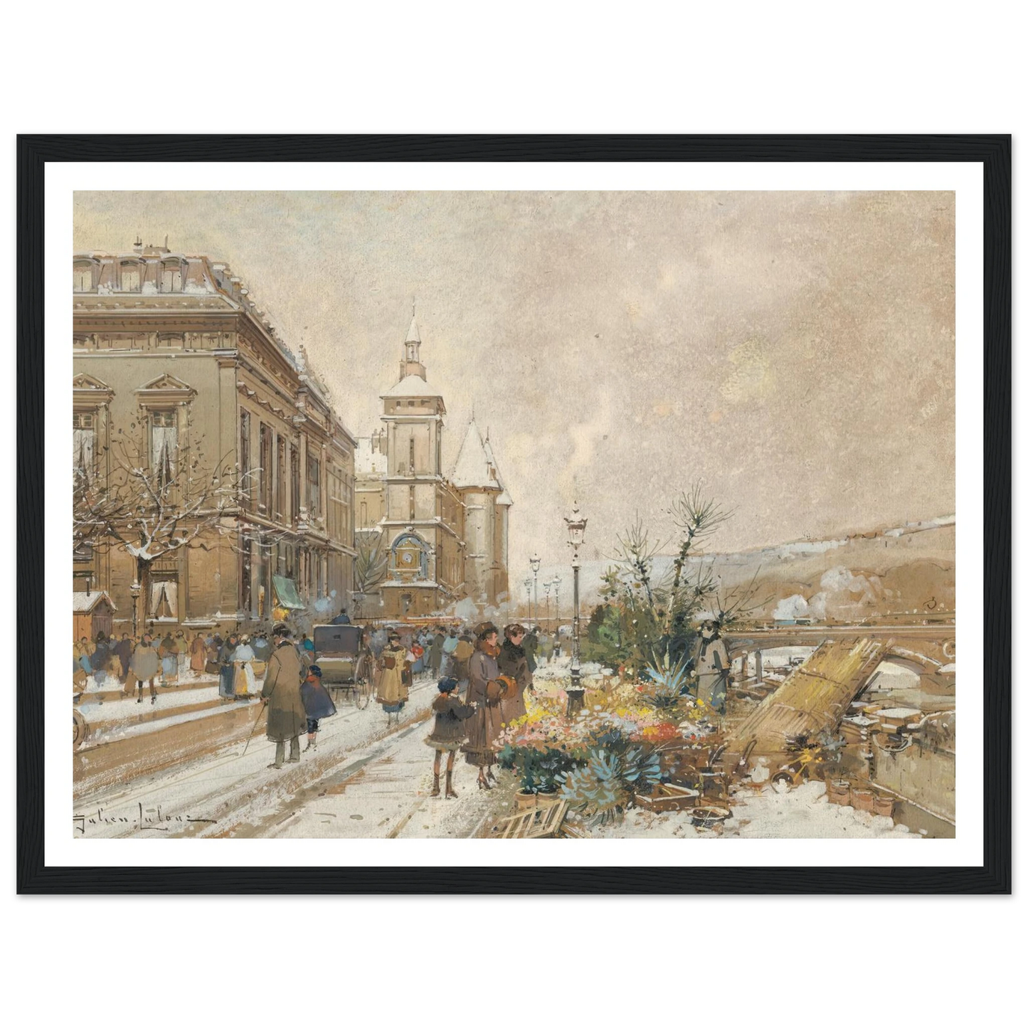 Le Marché aux fleurs Art Print | Eugene Galien Laloue-Quipham Collections