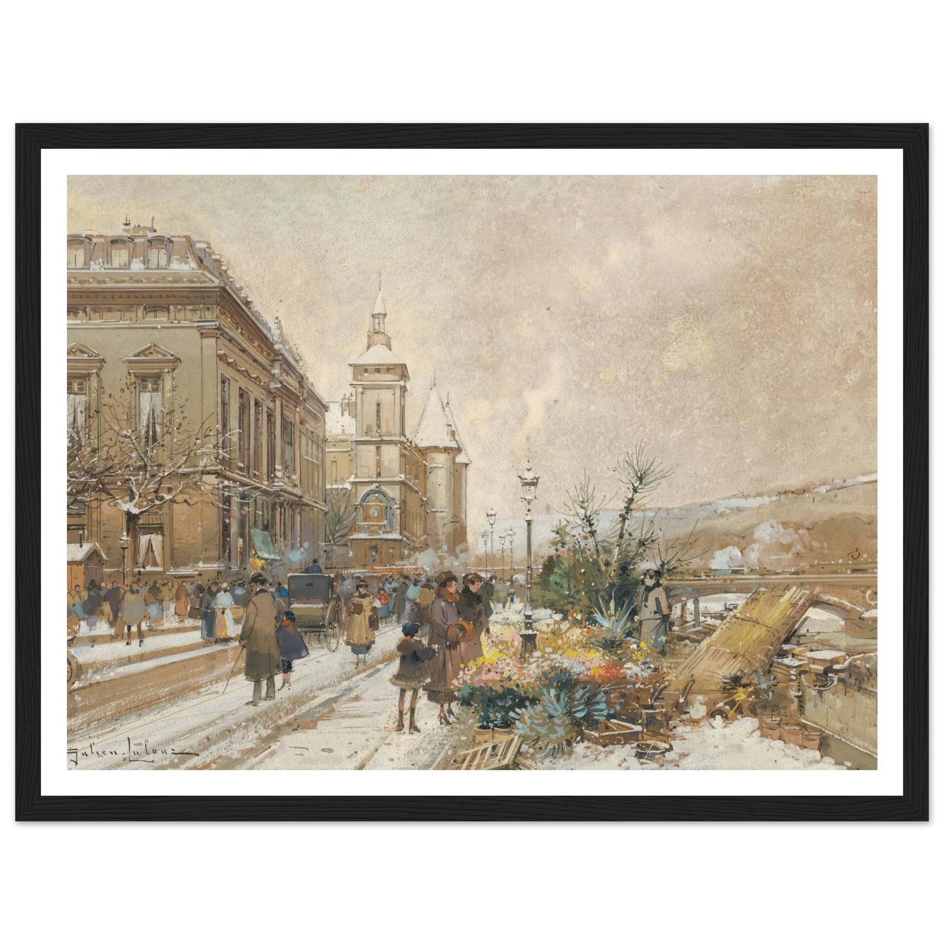 Le Marché aux fleurs Art Print | Eugene Galien Laloue-Quipham Collections