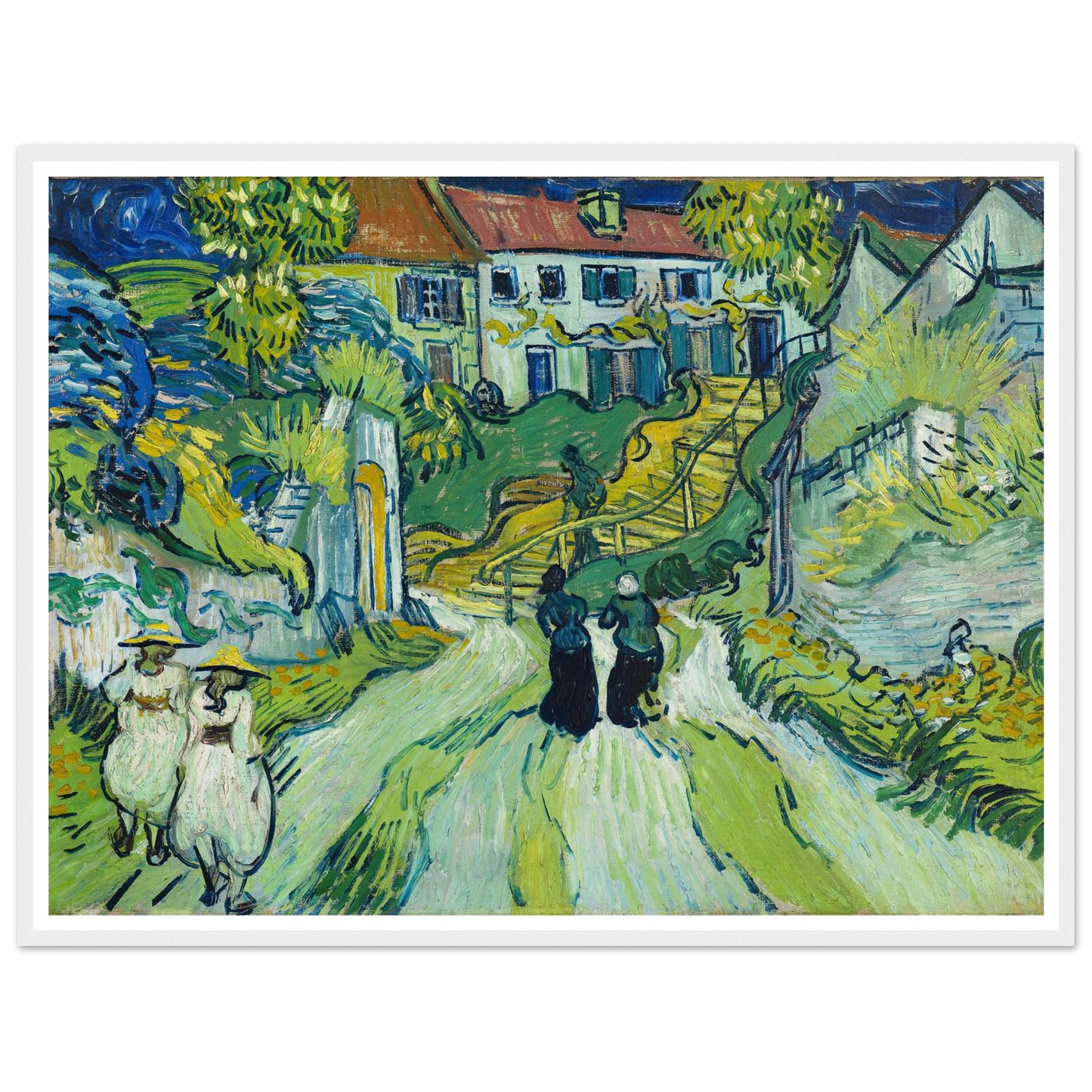 Stairway at Auvers (1890) Art Print | Vincent van Gogh-Quipham Collections
