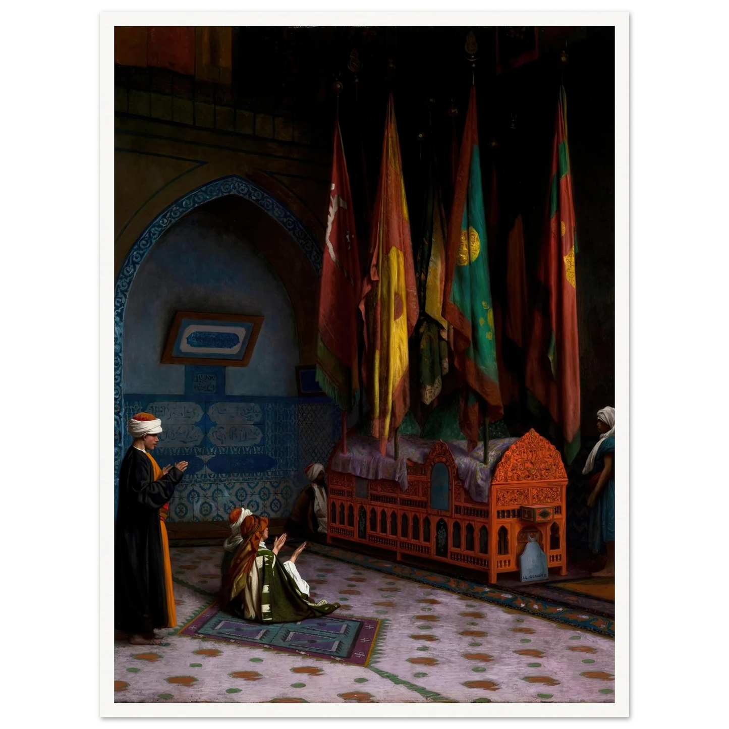 The Sentinel at the Sultan’s Tomb (1824–1904) Art Print | Jean Leon Gerome-Quipham Collections