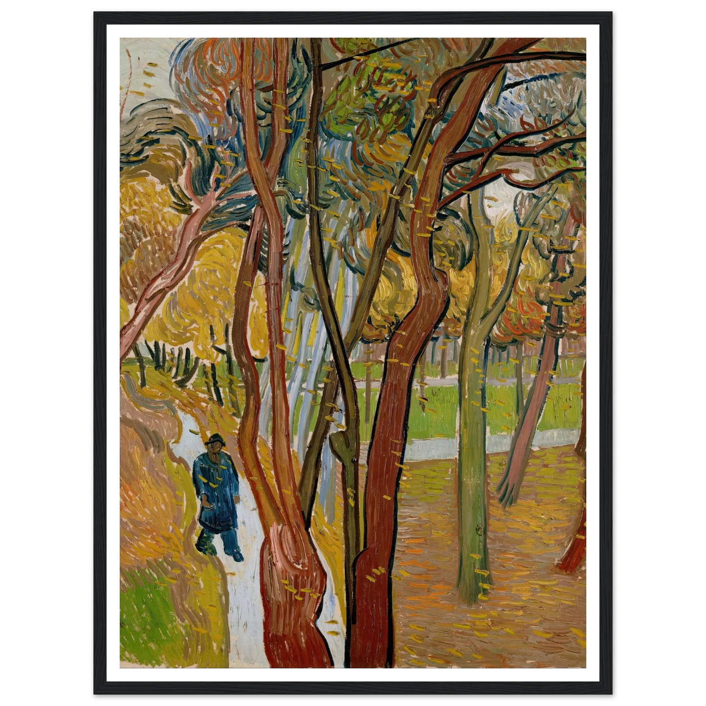 The garden of Saint Paul’s Hospital (`The fall of the leaves’) Art Print | Vincent van Gogh-Quipham Collections