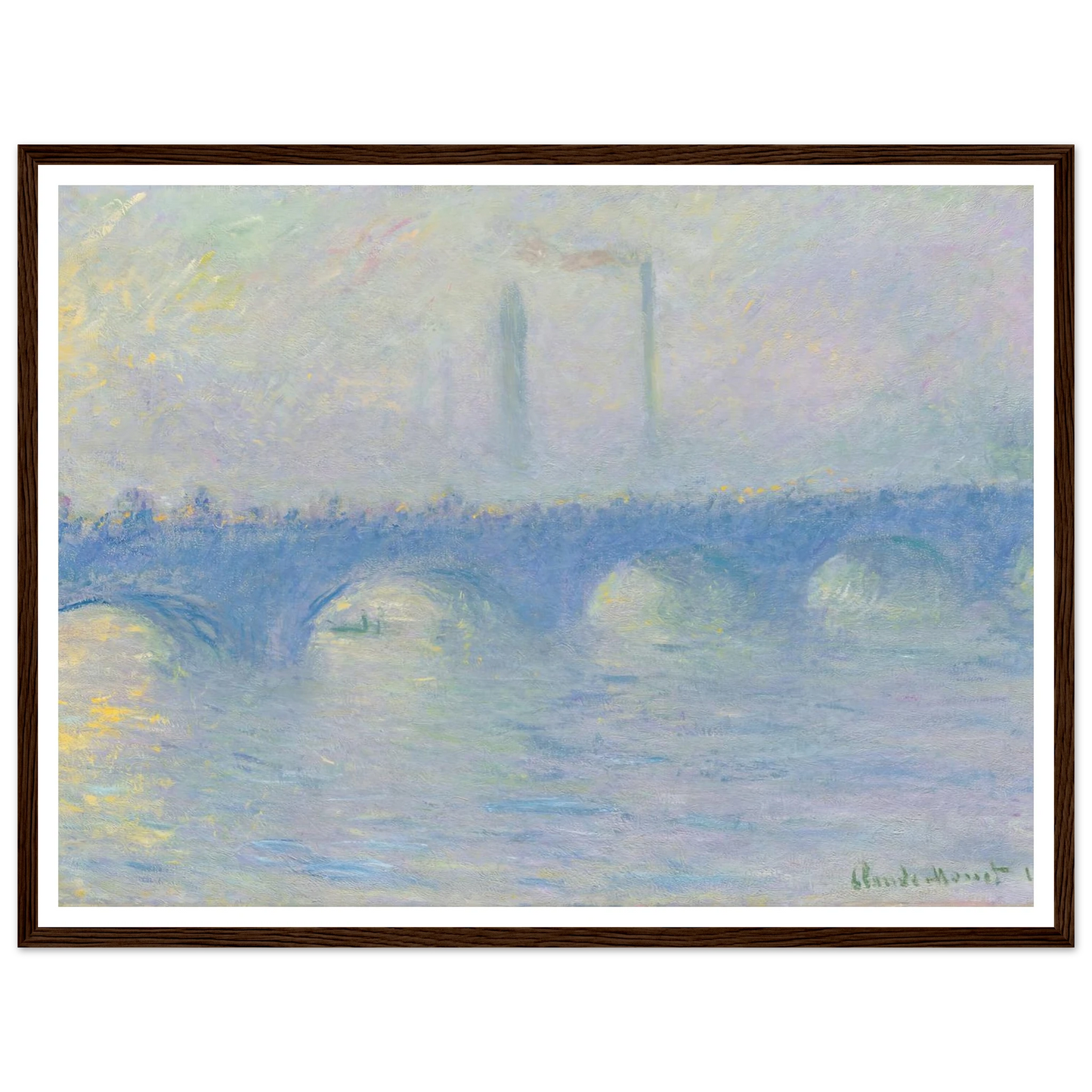 Waterloo Bridge, effet de brume (1904) Art Print | Claude Monet-Quipham Collections