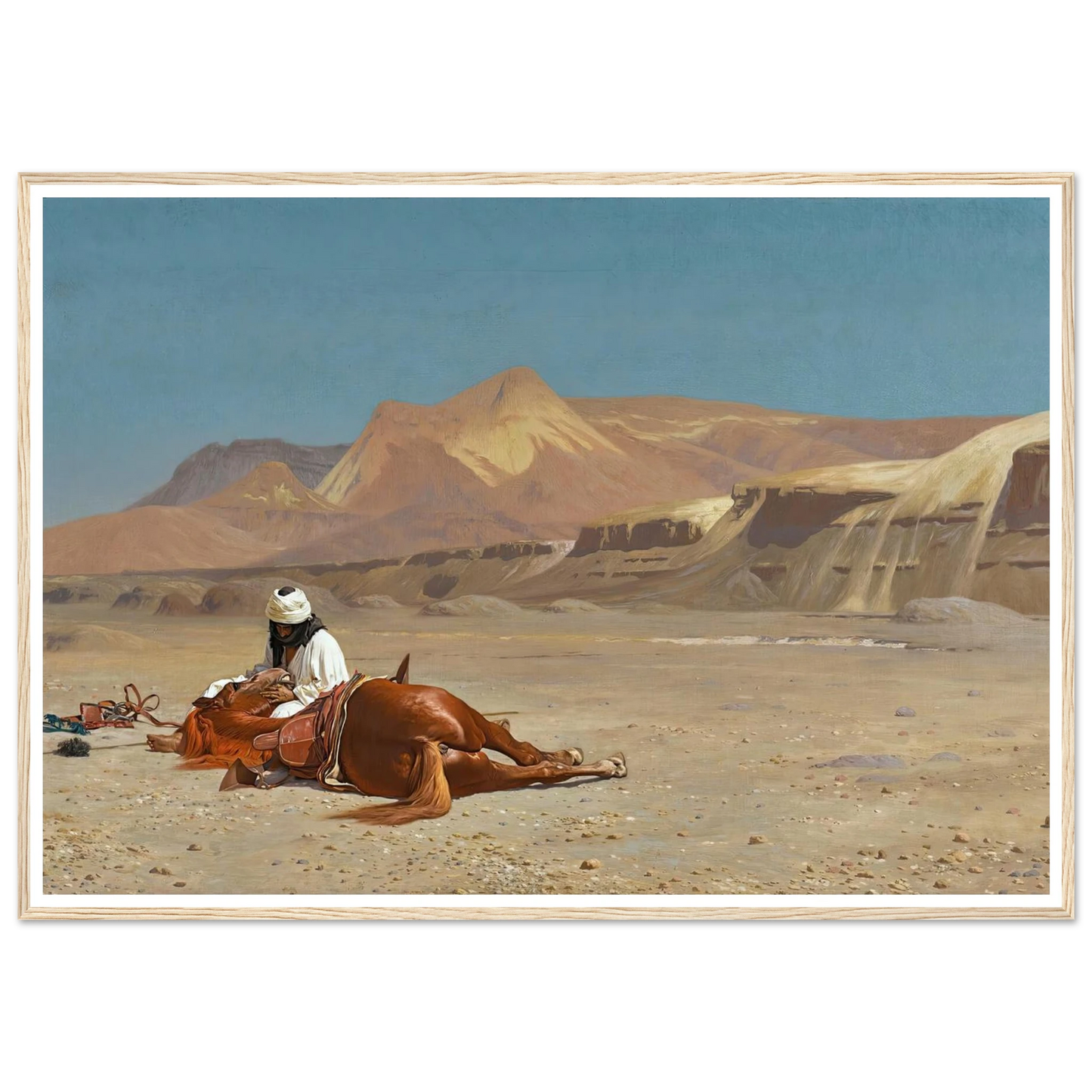 Rider and His Steed In The Desert Art Print | Jean Leon Gerome-Quipham Collections
