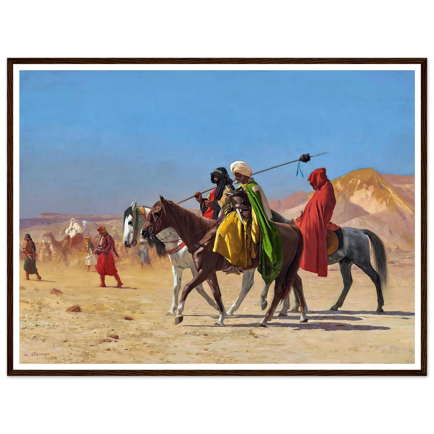 Riders Crossing the Desert (1870) Art Print | Jean Leon Gerome-Quipham Collections