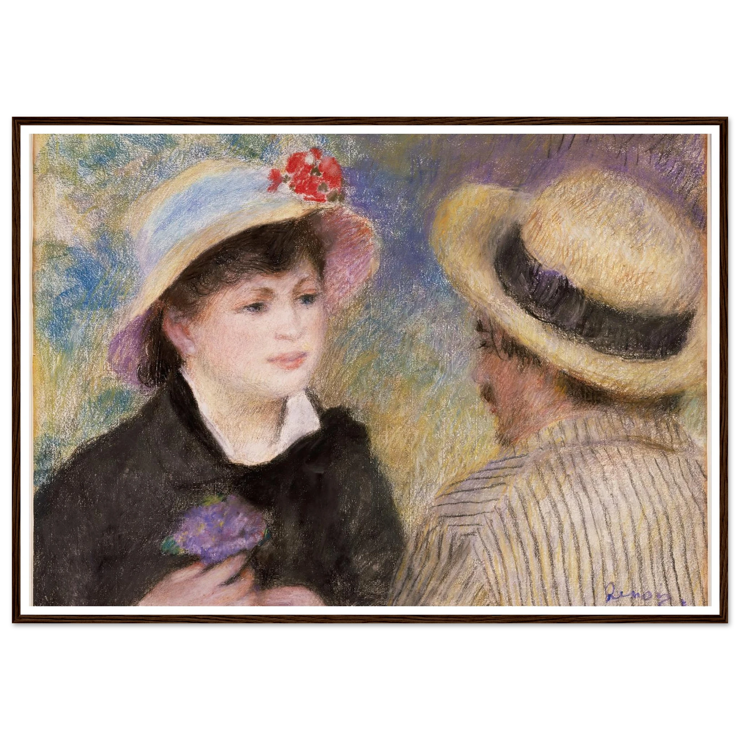 Boating Couple (said to be Aline Charigot and Renoir) (1881) Art Print | Pierre Auguste Renoir-Quipham Collections