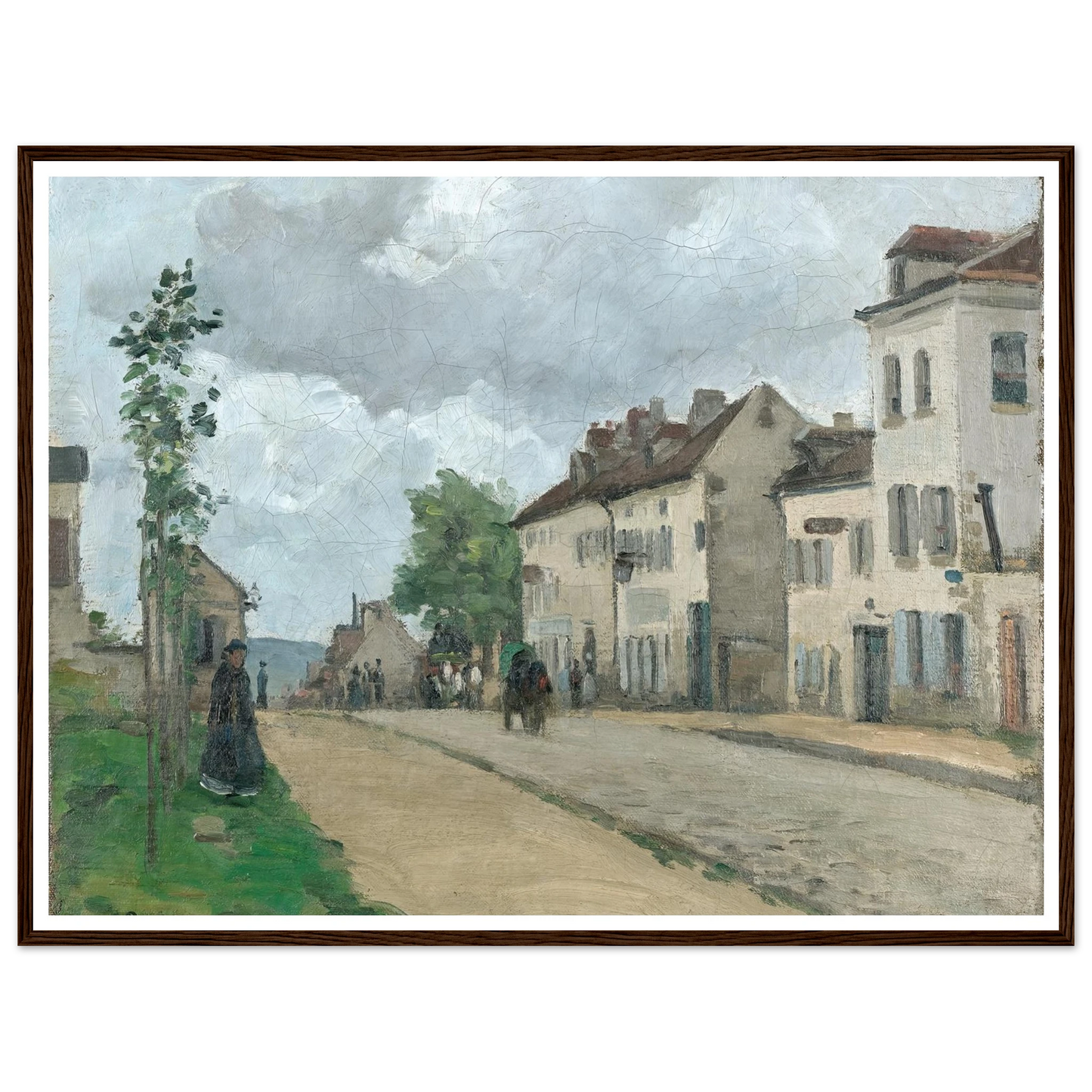 Straße in Pontoise (Rue de Gisors) (1868) Art Print | Camille Pissarro-Quipham Collections