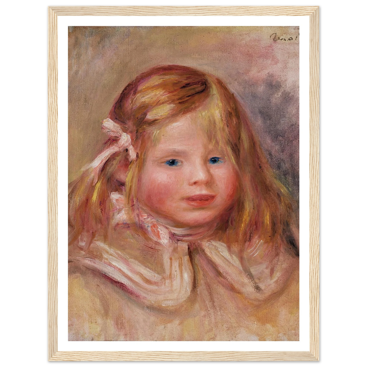 Coco au ruban rose (circa 1905) Art Print | Pierre Auguste Renoir-Quipham Collections