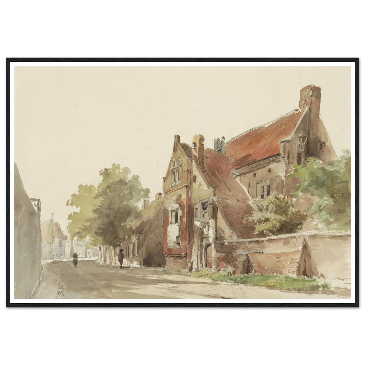 Het oude gasthuis te Hasselt (1861) Art Print | Cornelis Springer-Quipham Collections