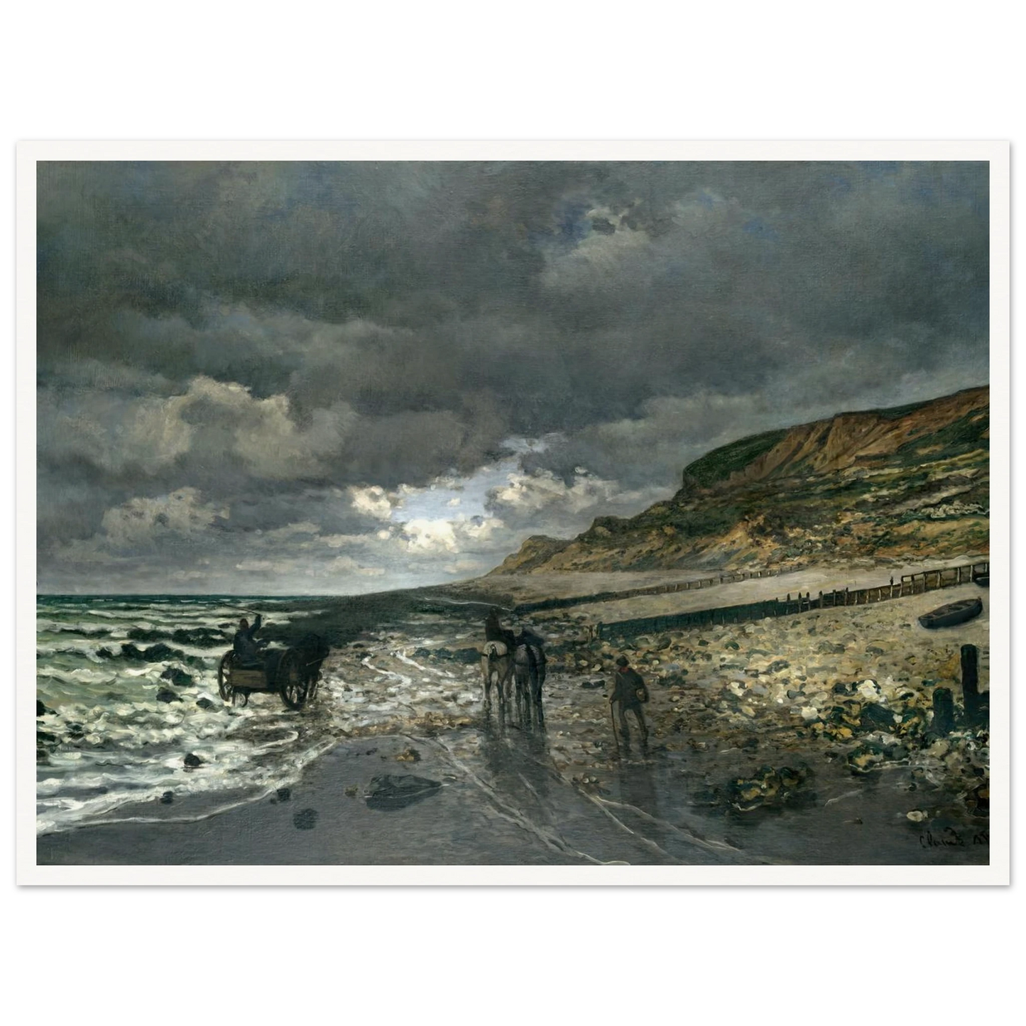 La Pointe de la Hève at Low Tide (1865) Art Print | Claude Monet-Quipham Collections