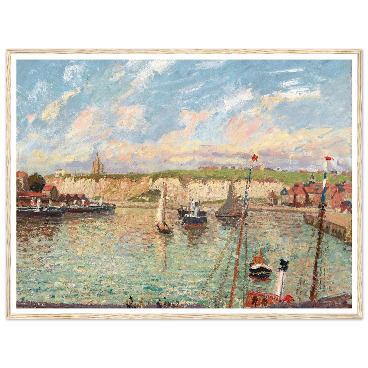 L’avant-Port De Dieppe, Après-Midi, Temps Lumineux (1902) Art Print | Camille Pissarro-Quipham Collections