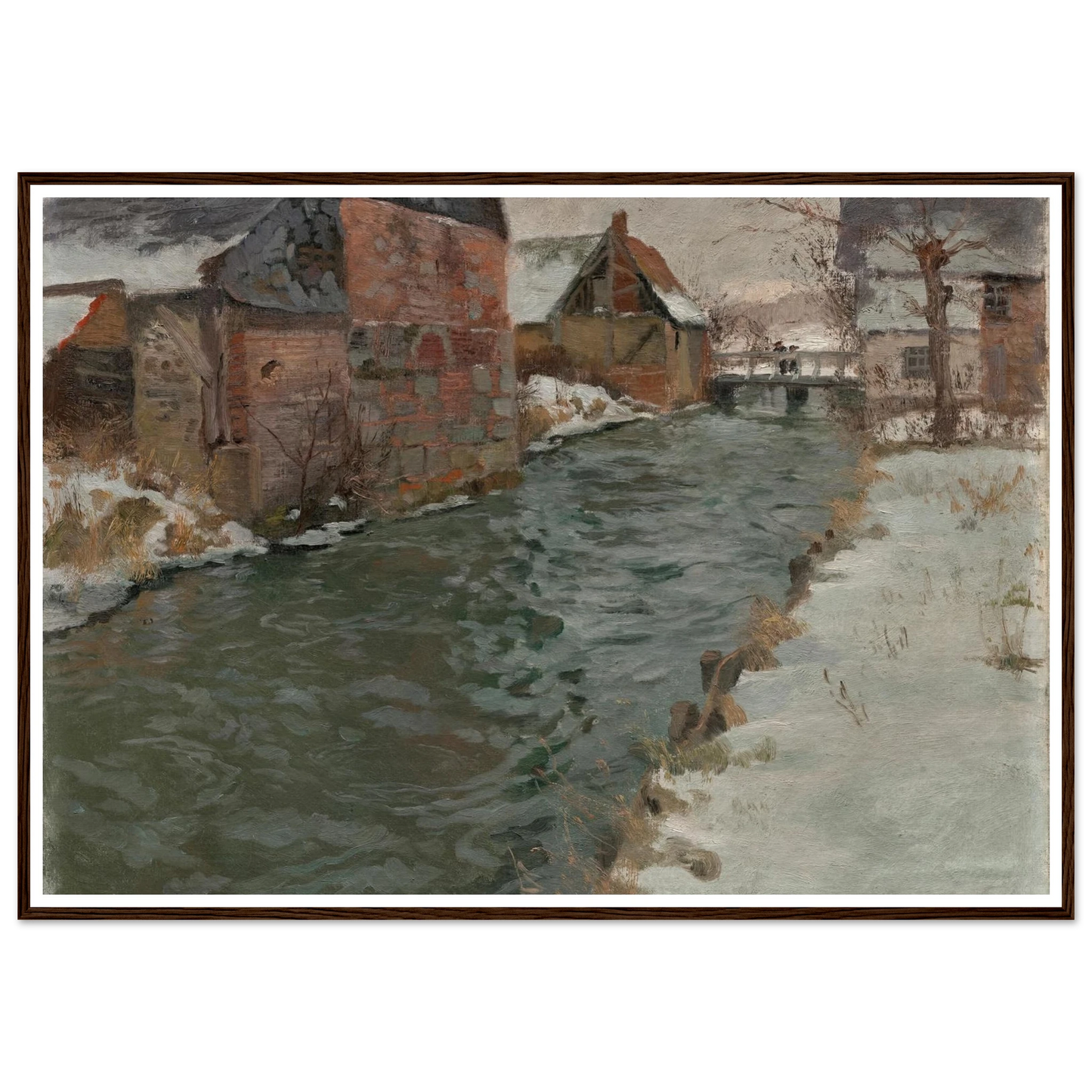 Hameau en bord de rivière (1895) Art Print | Frits Thaulow-Quipham Collections