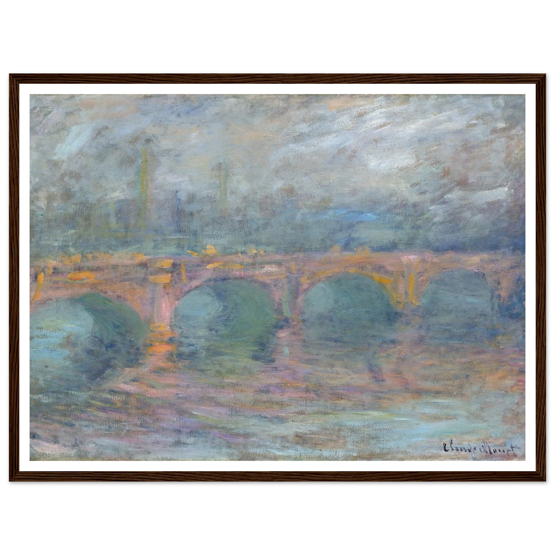 Waterloo Bridge, London at Sunset (1904) Art Print | Claude Monet-Quipham Collections